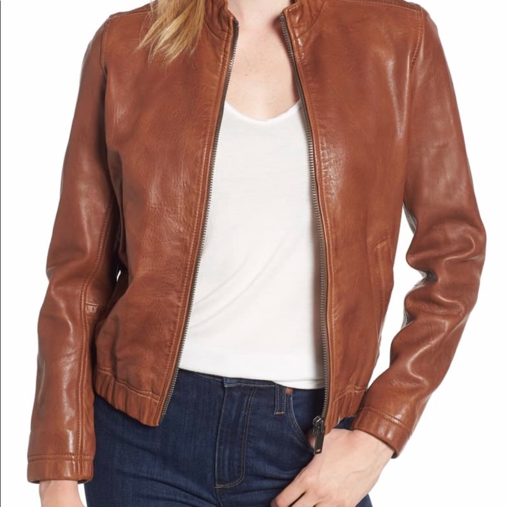 LUCKY BRAND ANA LEATHER JACKET